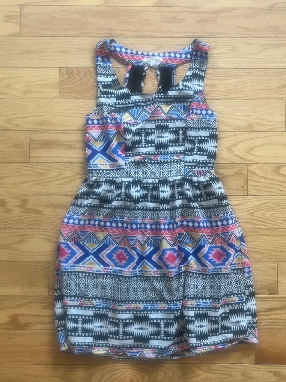 Charlotte Russe Aztec Geometric Strappy Back Dress S